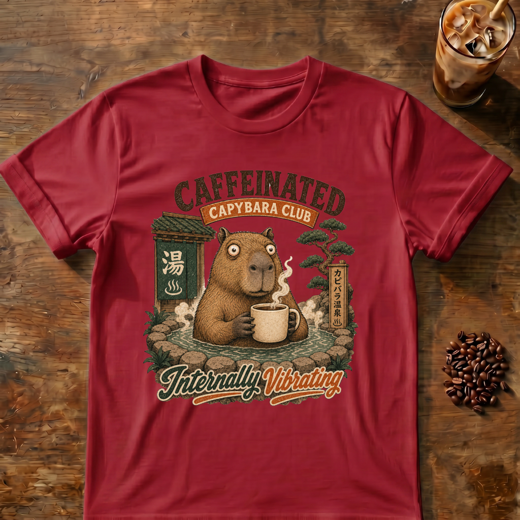 Caffeinated Capybara Club T-Shirt