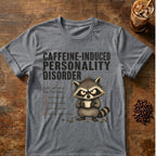 Caffeine-Induced Personality Disorder Racoon T-Shirt
