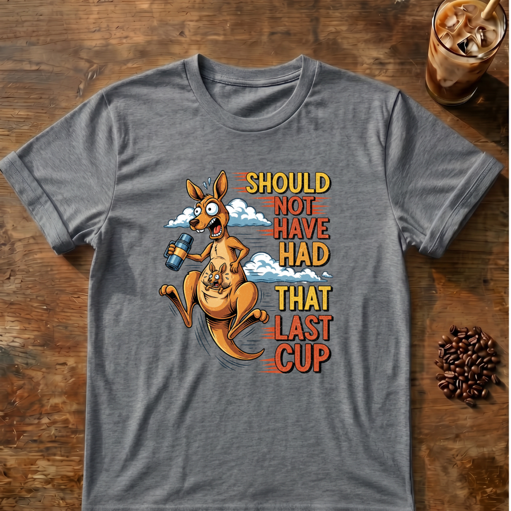 Kangaroo Last Cup Coffee T-Shirt