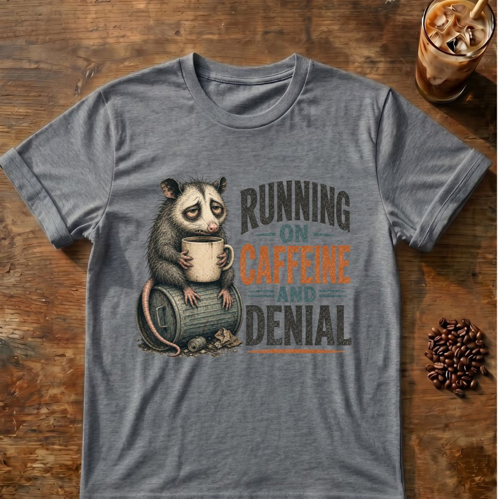 "Running on Caffeine and Denial" T-Shirt