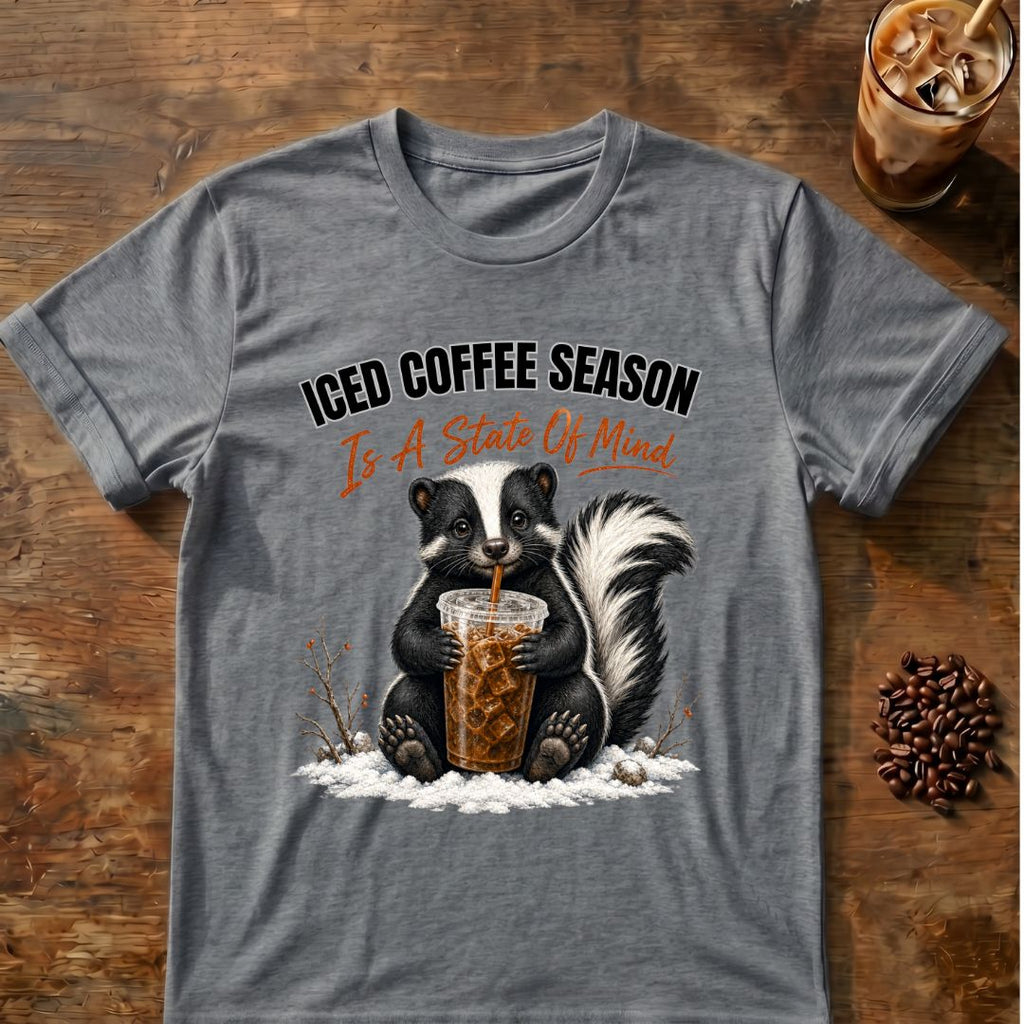 Iced Coffee Season Skunk T-Shirt