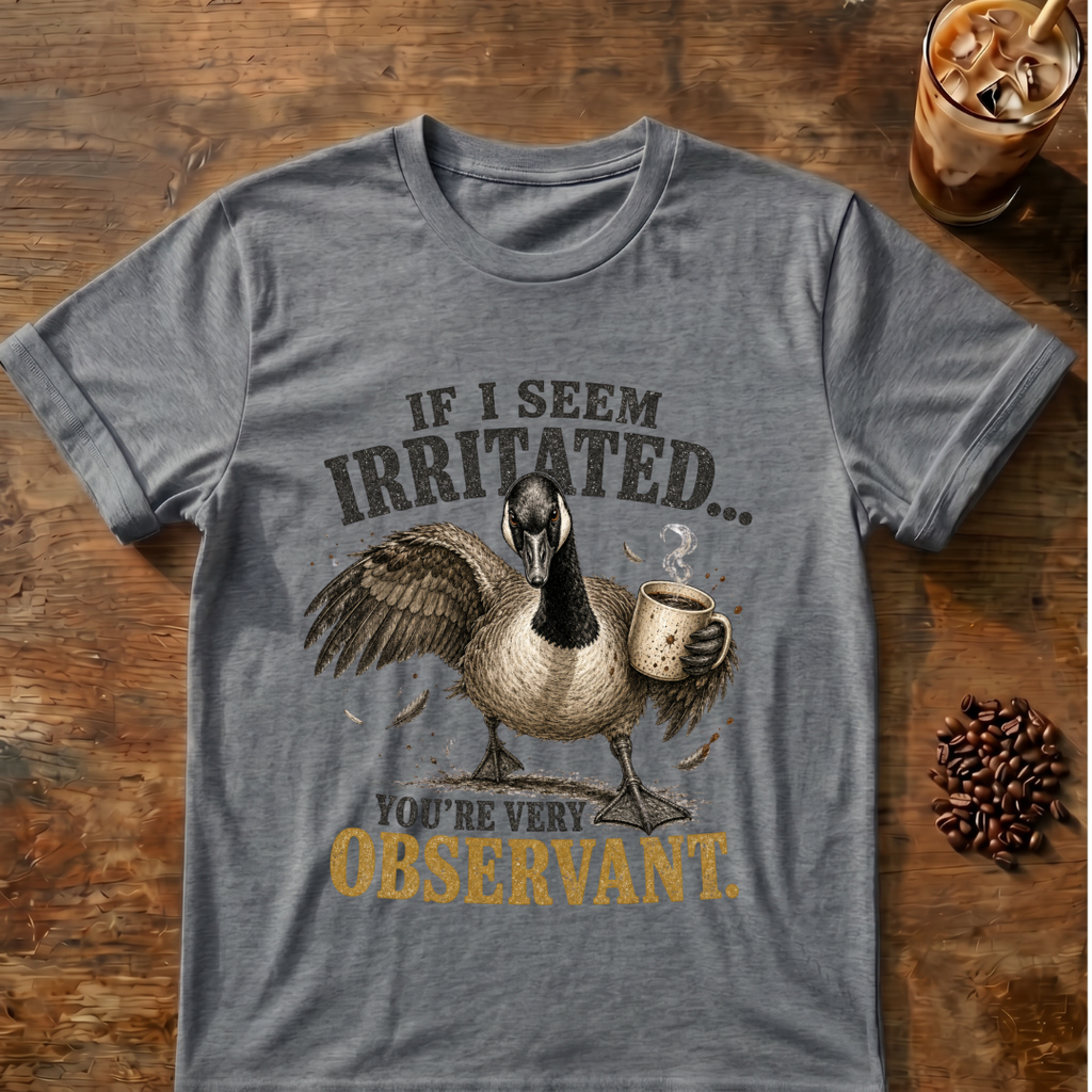 "If I Seem Irritated... You're Very Observant" T-Shirt