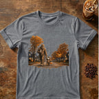Coffee graphic for Bigfoot Trick-or-Treat Halloween on graphite-heather T-shirt