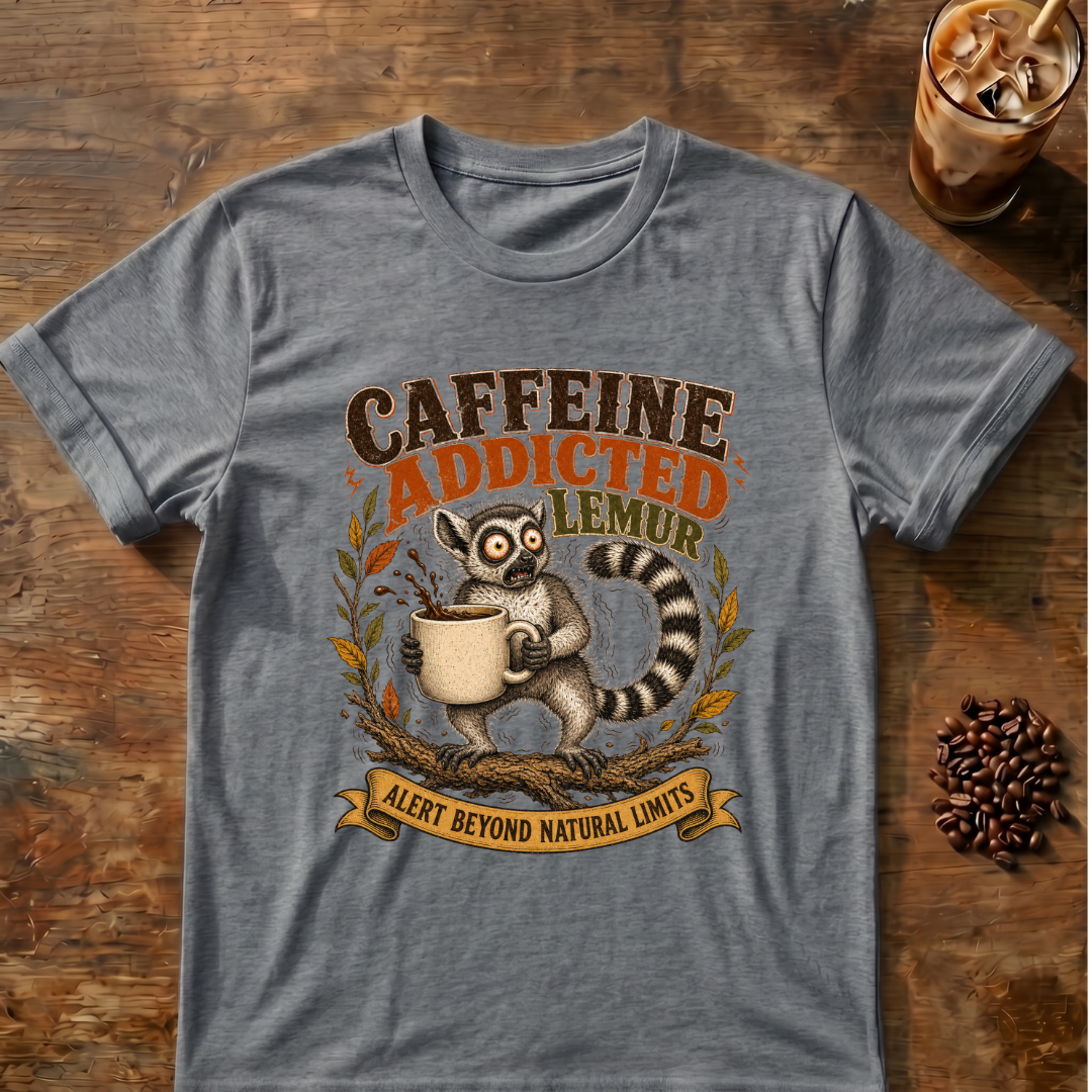Caffeine Addicted Lemur T-Shirt