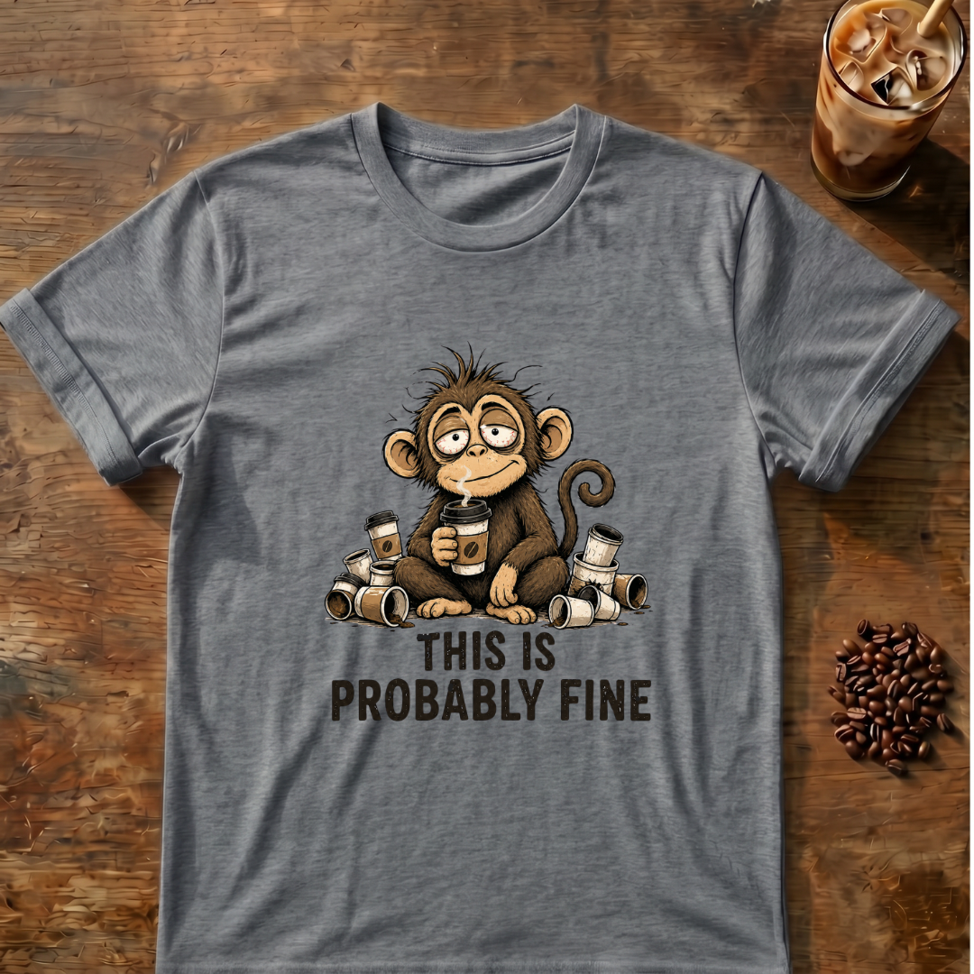 This Is Probably Fine Monkey T-Shirt