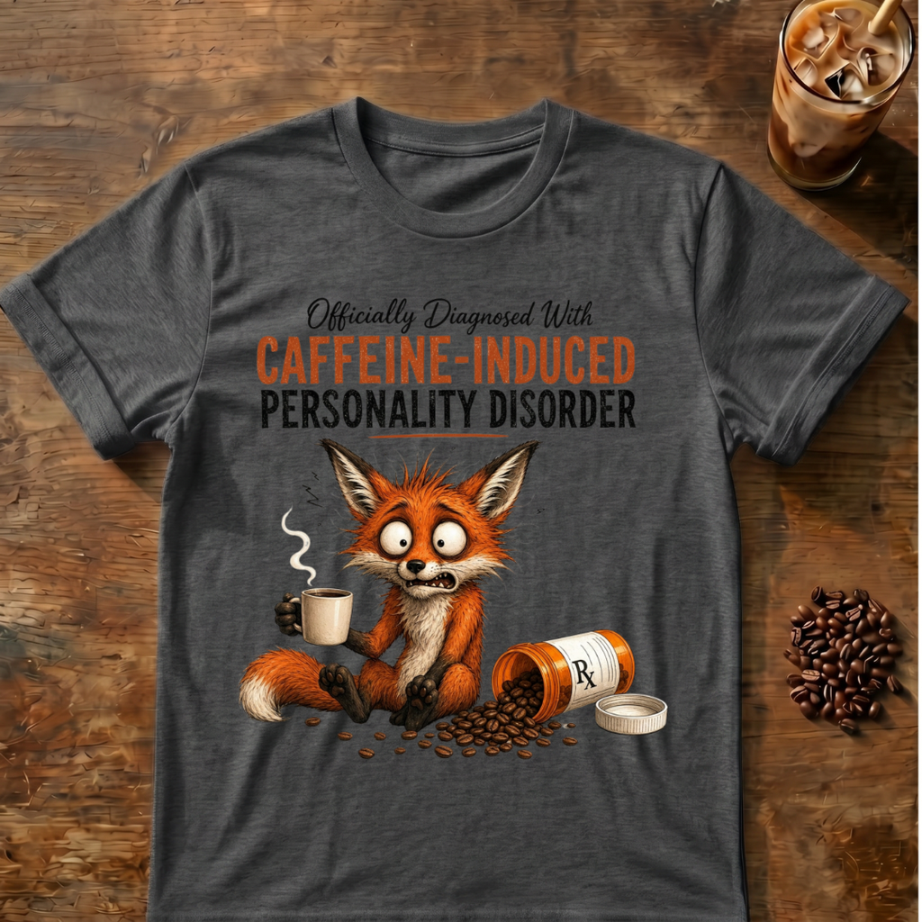 Caffeine-Induced Personality Disorder Fox T-Shirt