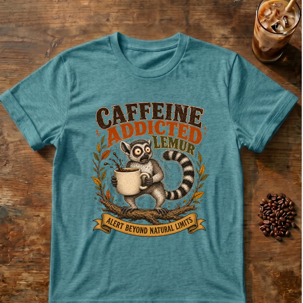 Caffeine Addicted Lemur T-Shirt