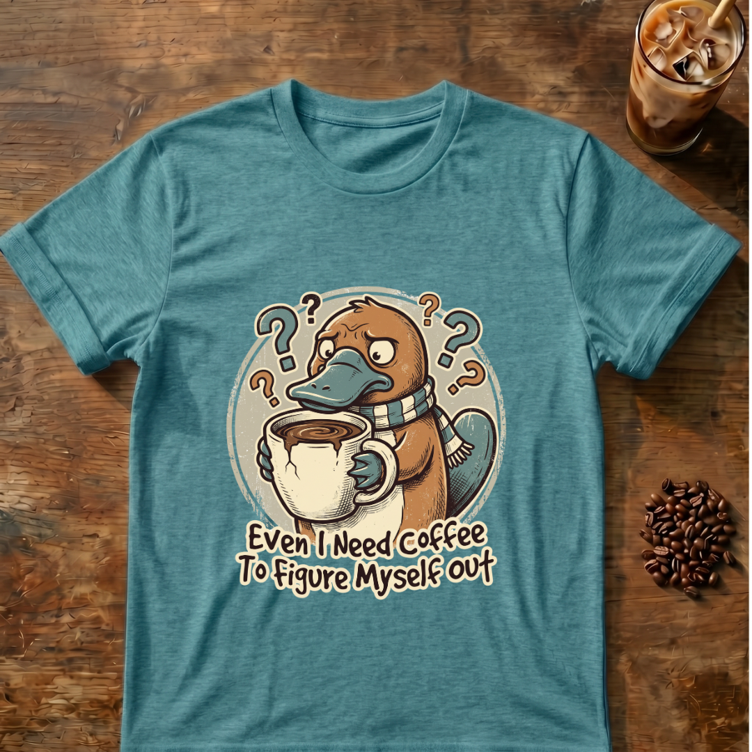 Platypus Even I need Coffee T‑Shirt