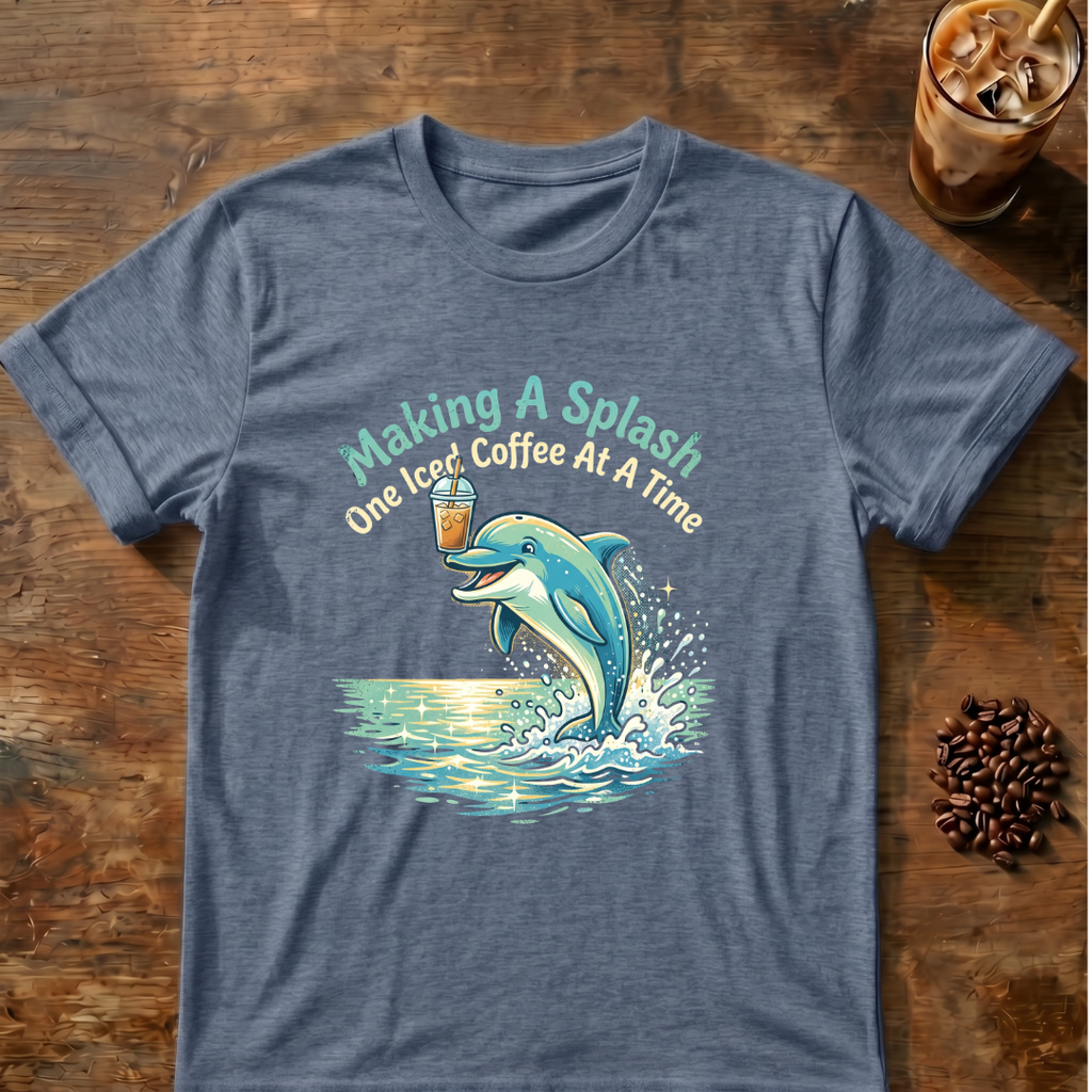Splash Iced Coffee Dolphin T-Shirt
