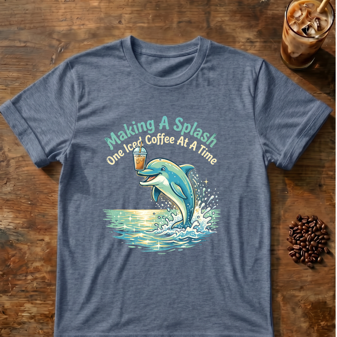 Splash Iced Coffee Dolphin T-Shirt