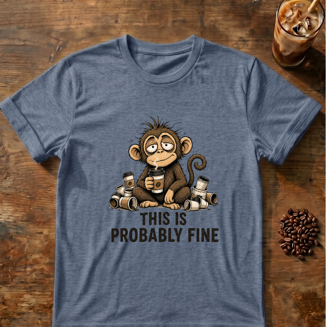 This Is Probably Fine Monkey T-Shirt