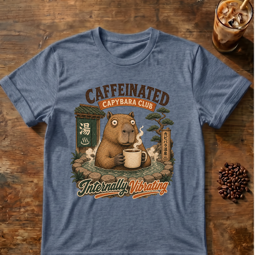 Caffeinated Capybara Club T-Shirt