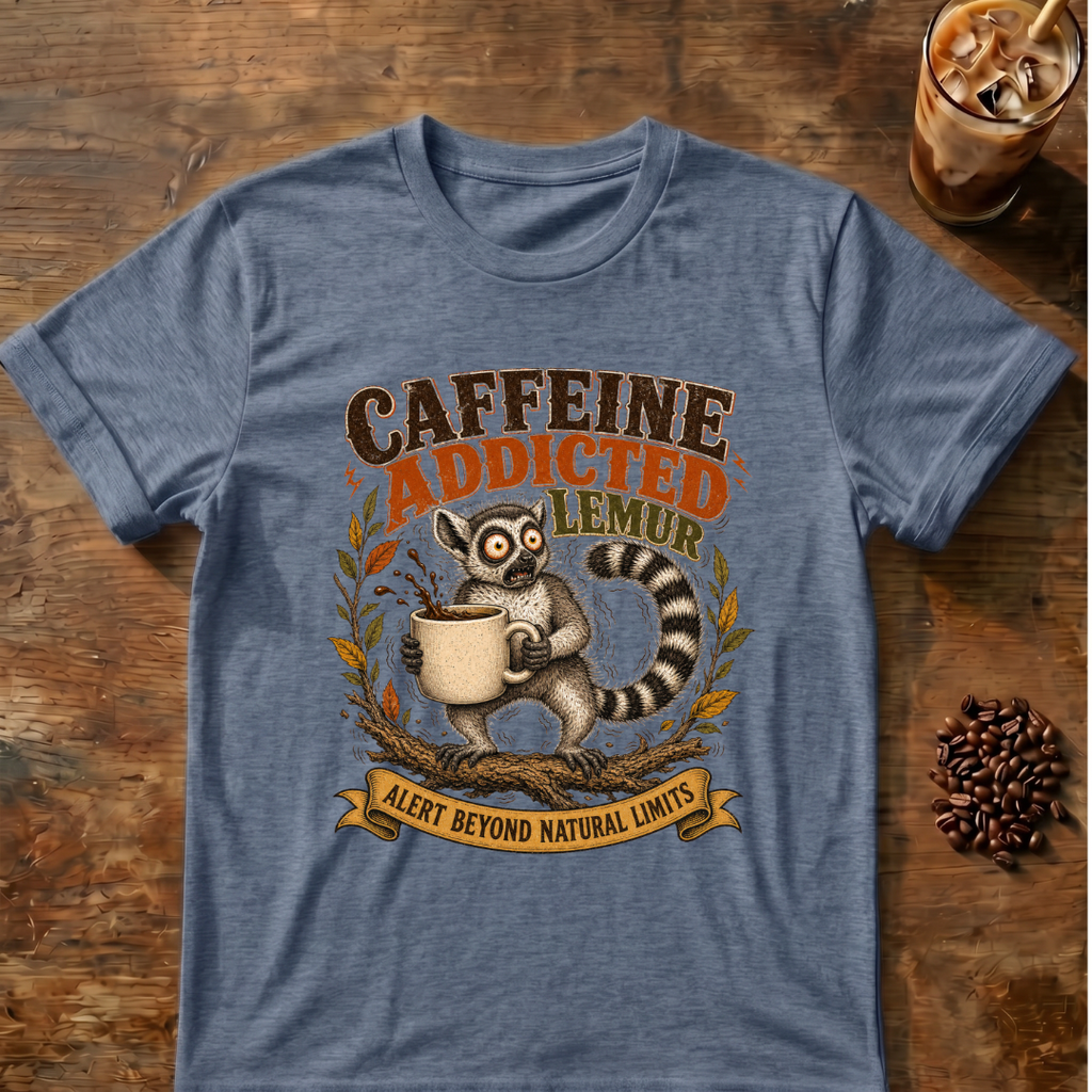 Caffeine Addicted Lemur T-Shirt