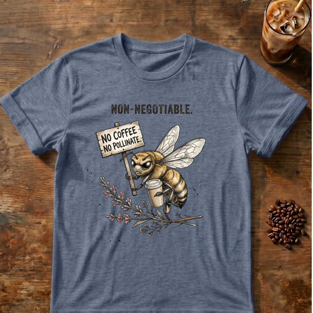 Non-Negotiable Bee “No Coffee No Pollinate” T-Shirt