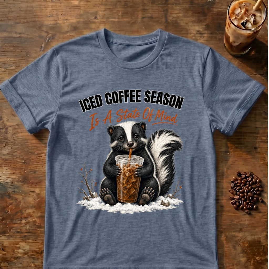 Iced Coffee Season Skunk T-Shirt