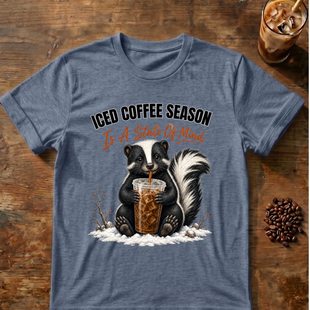 Iced Coffee Season Skunk T-Shirt