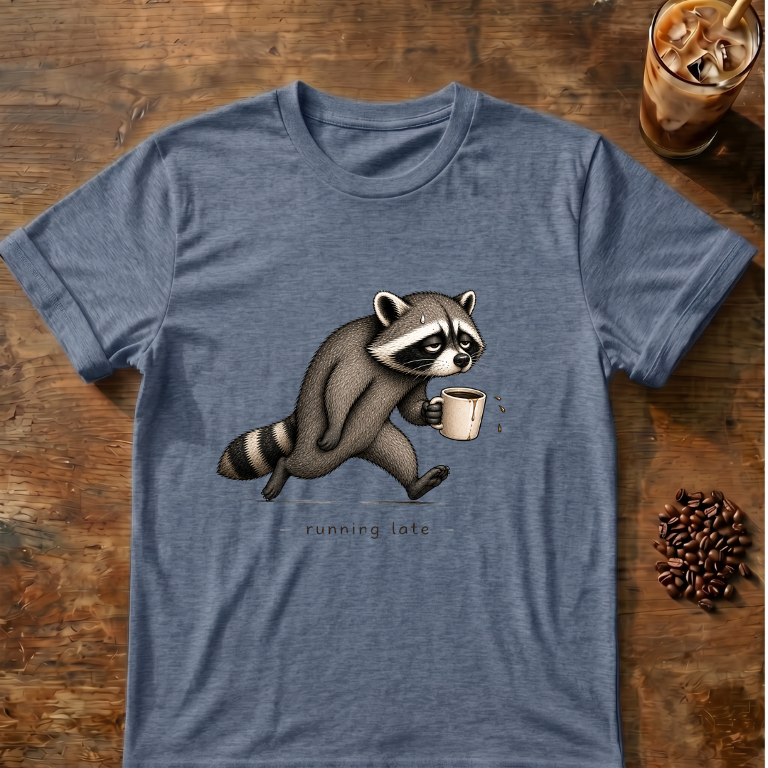Running Late Raccoon T-Shirt