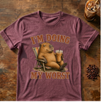"I'm Doing My Worst" Relaxed Capybara T‑Shirt