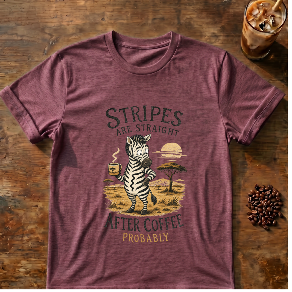 Zebra ‘Stripes Are Straight' T‑Shirt