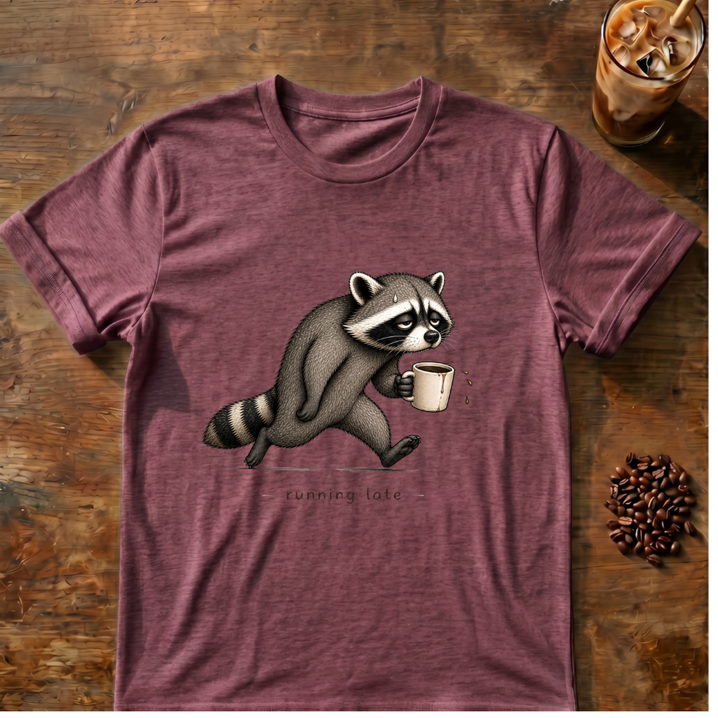 Running Late Raccoon T-Shirt