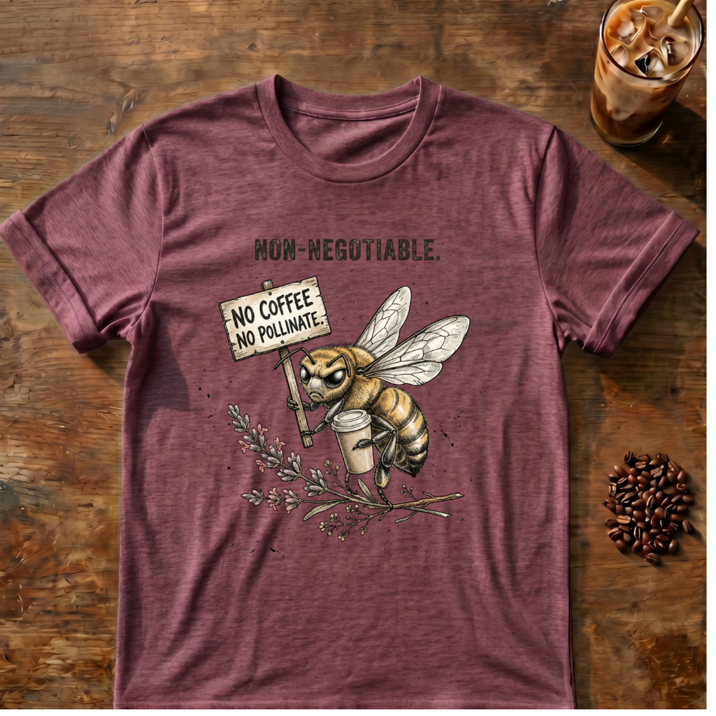 Non-Negotiable Bee “No Coffee No Pollinate” T-Shirt