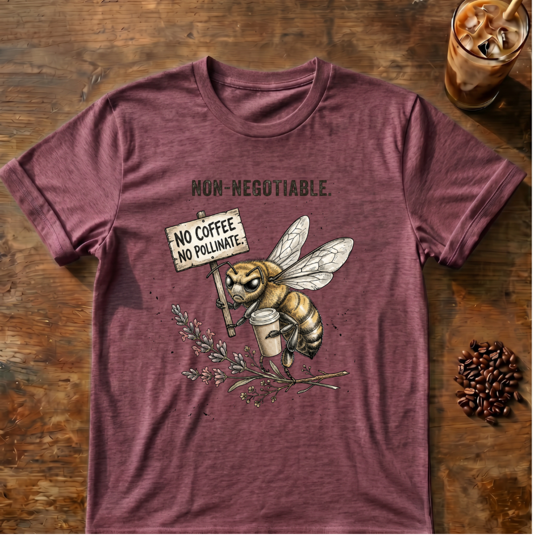 Non-Negotiable Bee “No Coffee No Pollinate” T-Shirt