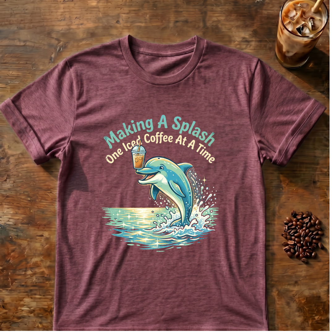 Splash Iced Coffee Dolphin T-Shirt