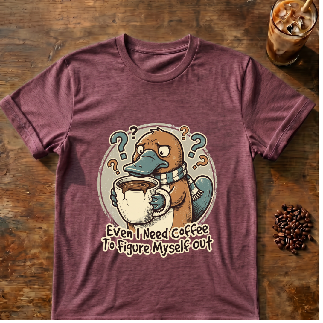 Platypus Even I need Coffee T‑Shirt