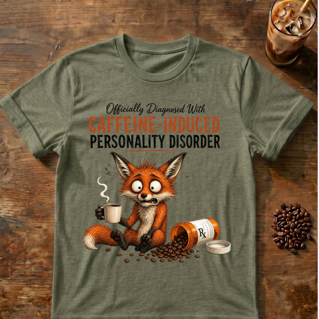 Caffeine-Induced Personality Disorder Fox T-Shirt