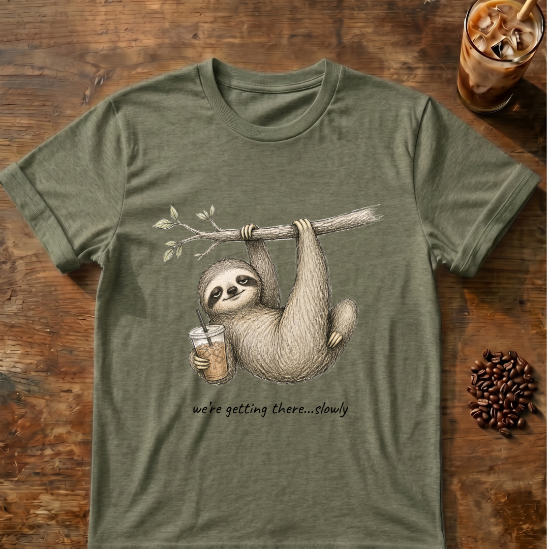 Sloth we're getting there T-shirt