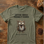 Caffeine-Induced Personality Disorder Owl T-Shirt