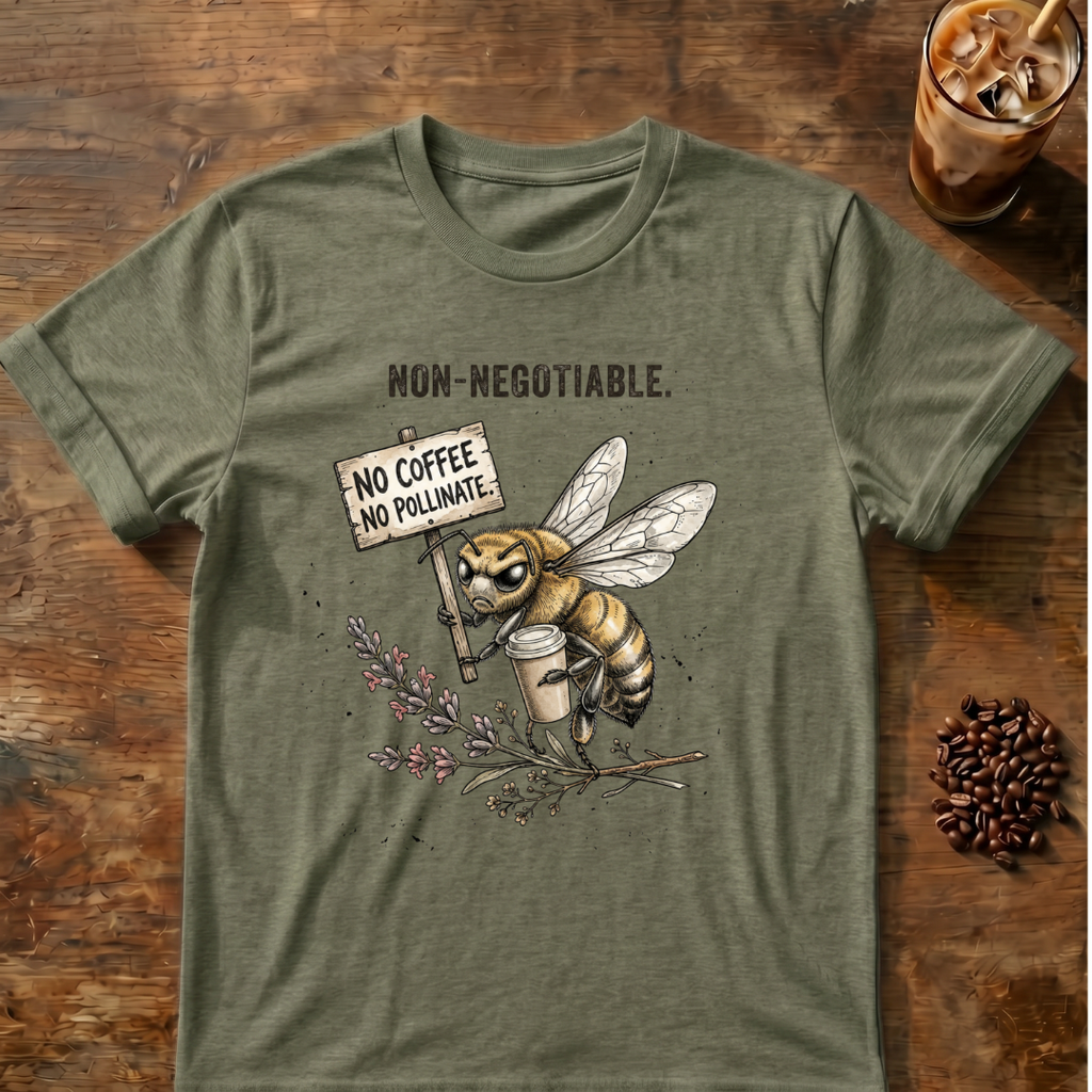 Non-Negotiable Bee “No Coffee No Pollinate” T-Shirt