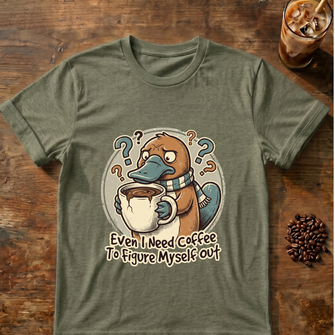 Platypus Even I need Coffee T‑Shirt