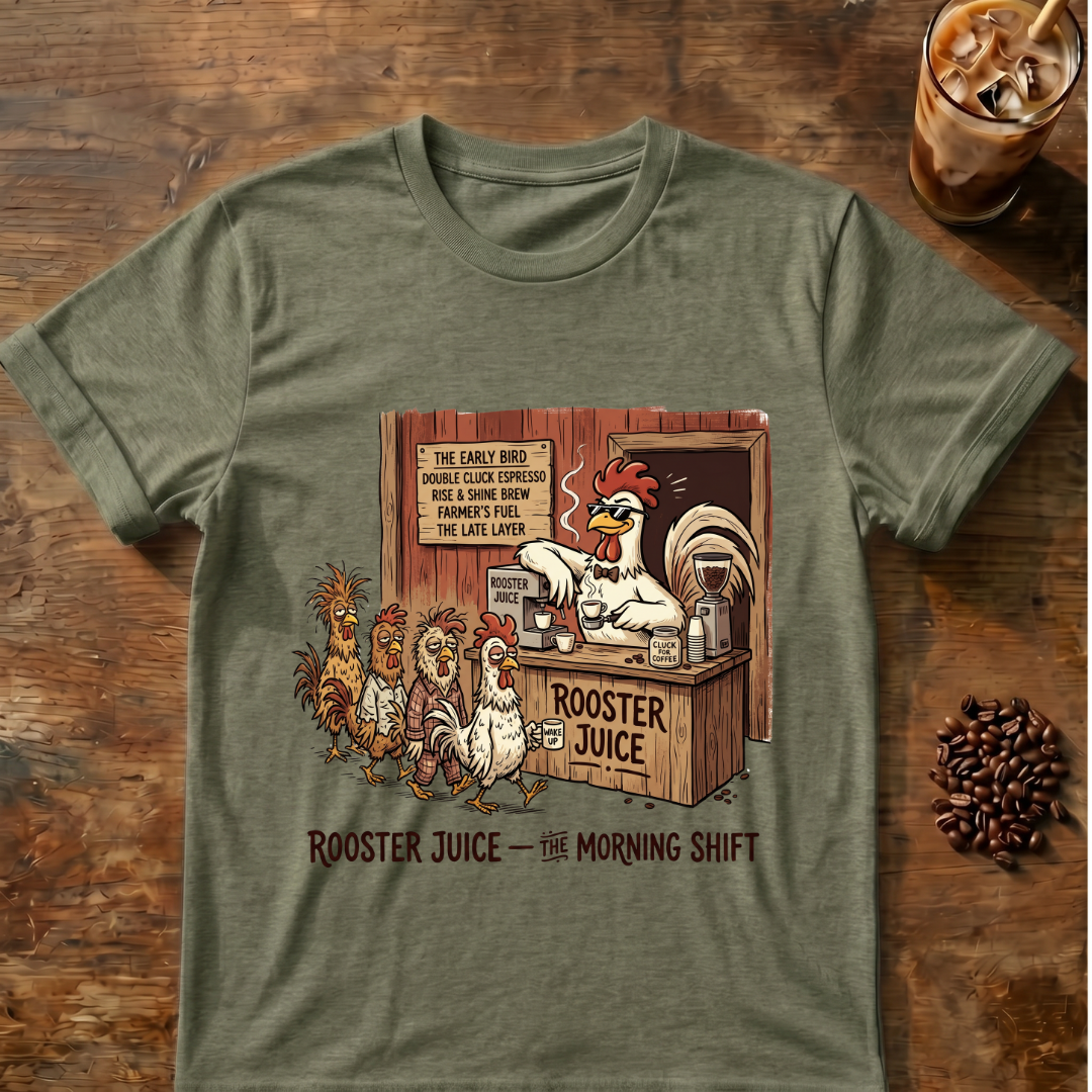 Rooster Juice Morning Shift T‑Shirt