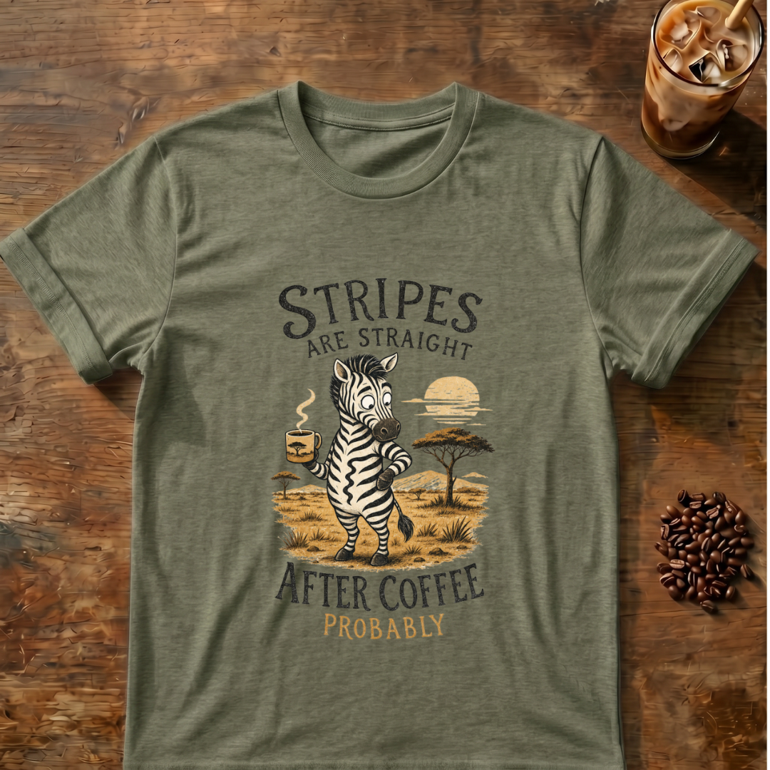 Zebra ‘Stripes Are Straight' T‑Shirt