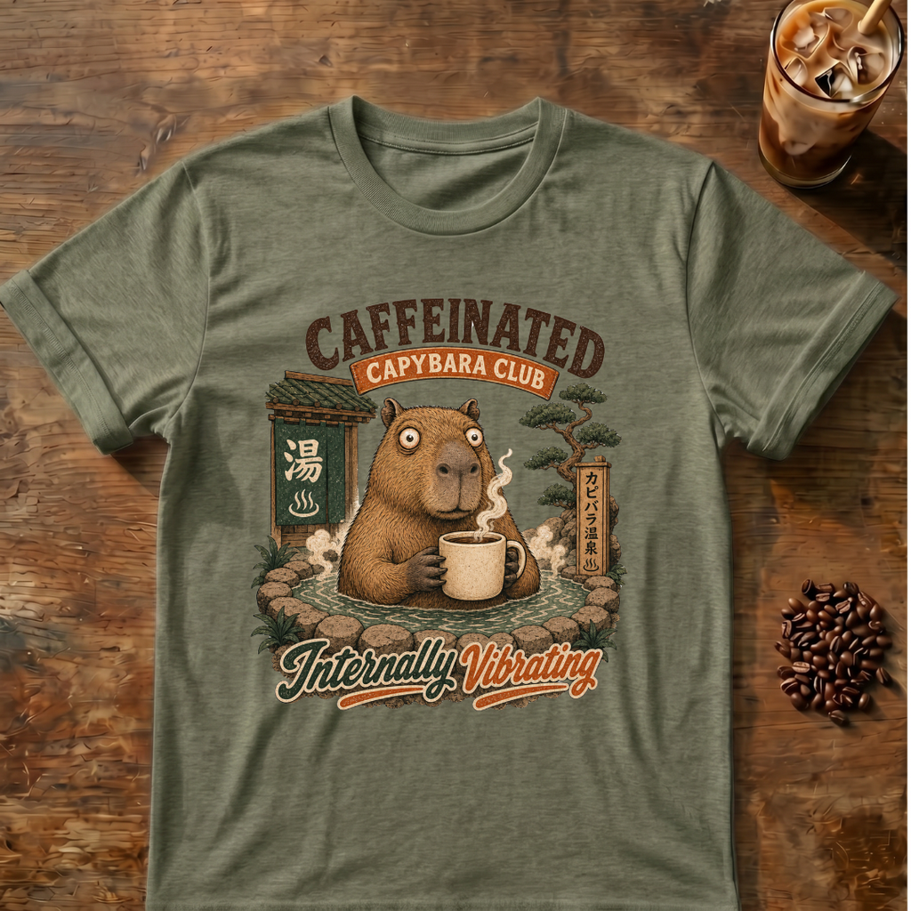 Caffeinated Capybara Club T-Shirt
