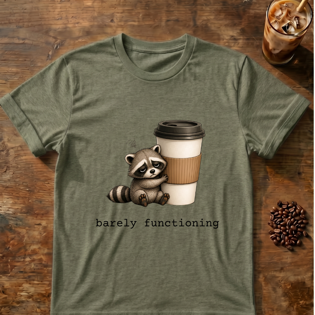 Raccoon 'barely functioning' T-Shirt
