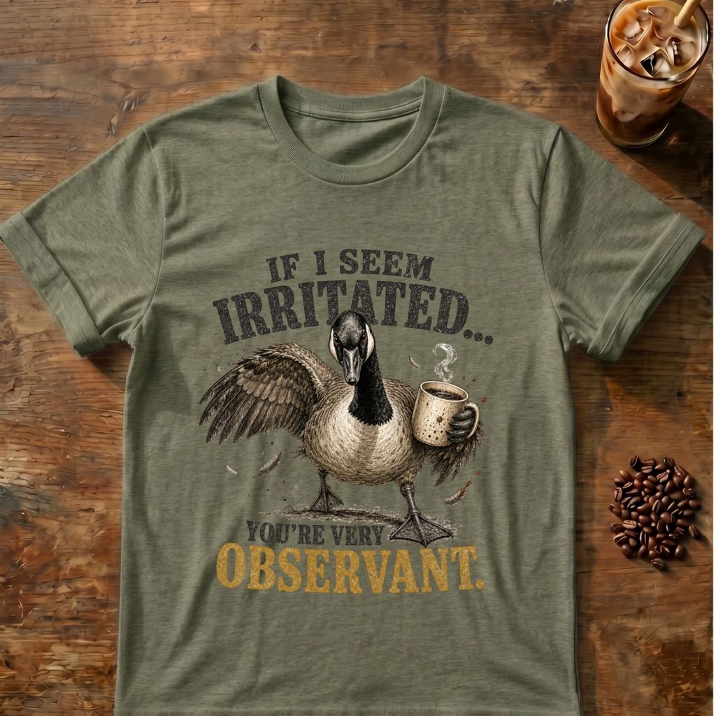 "If I Seem Irritated... You're Very Observant" T-Shirt