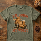 "I'm Doing My Worst" Relaxed Capybara T‑Shirt