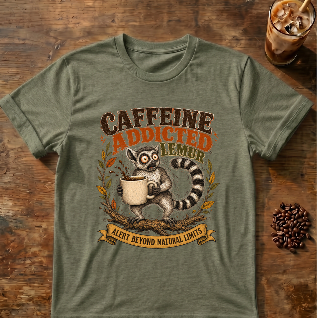 Caffeine Addicted Lemur T-Shirt