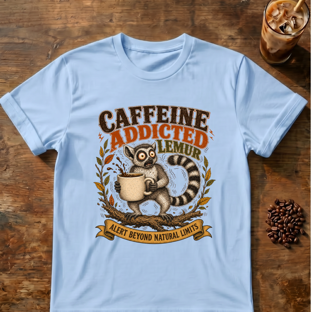 Caffeine Addicted Lemur T-Shirt