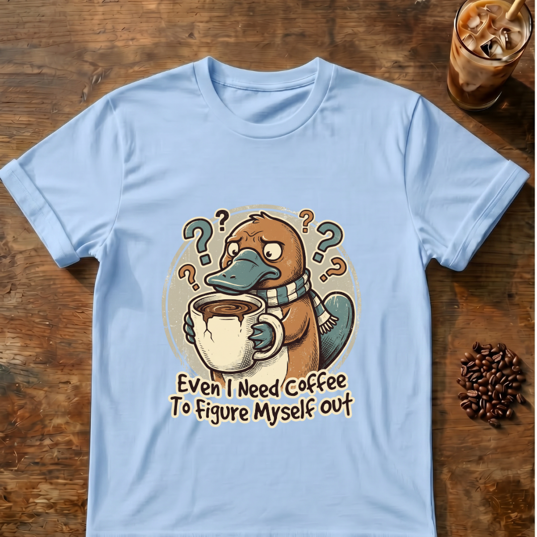 Platypus Even I need Coffee T‑Shirt