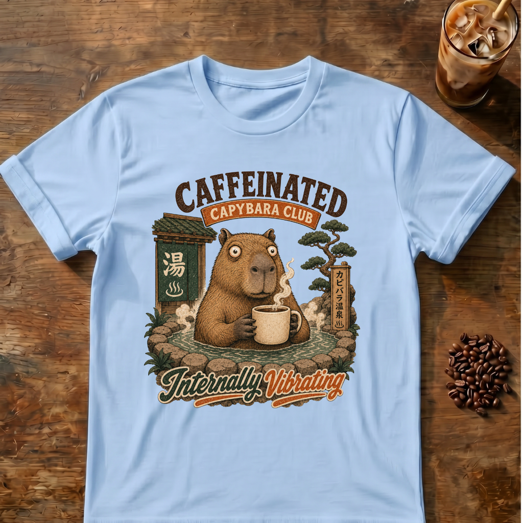 Caffeinated Capybara Club T-Shirt