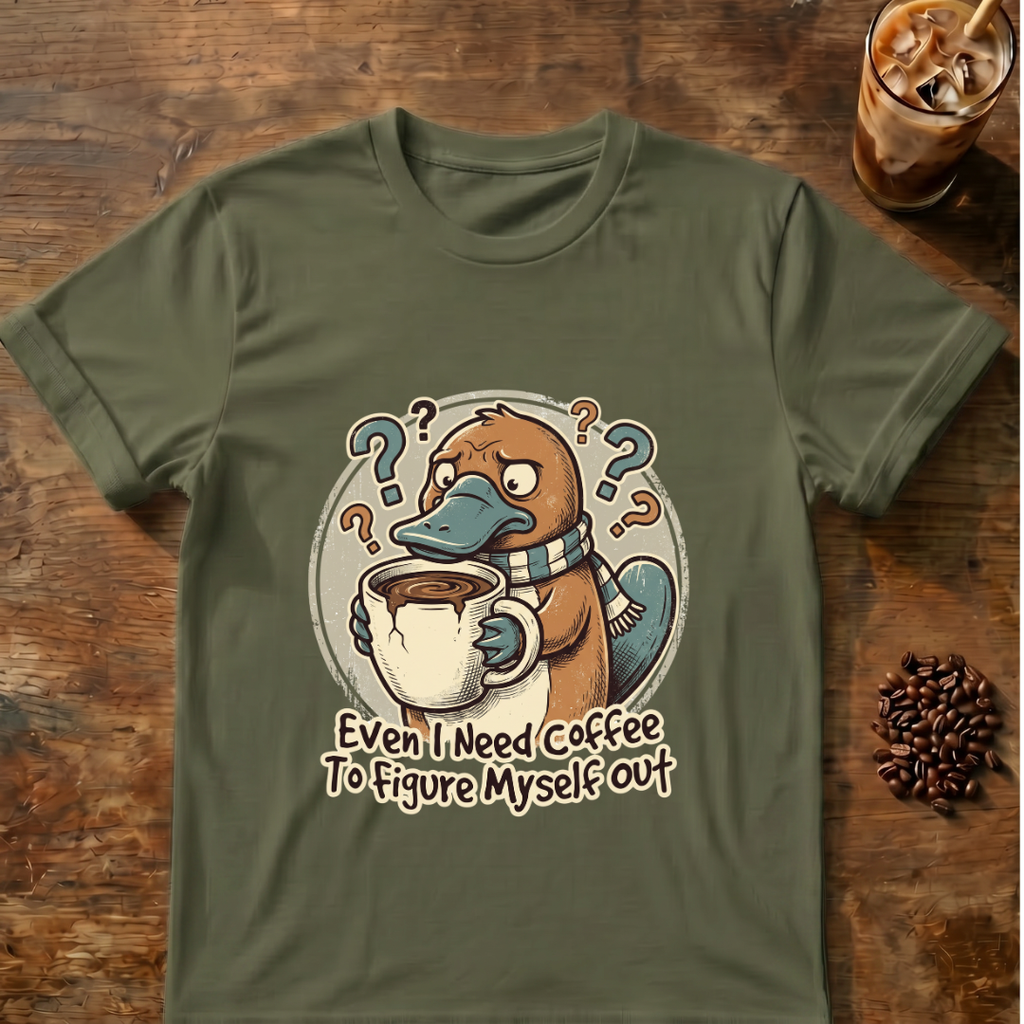 Platypus Even I need Coffee T‑Shirt