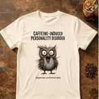 Caffeine-Induced Personality Disorder Owl T-Shirt