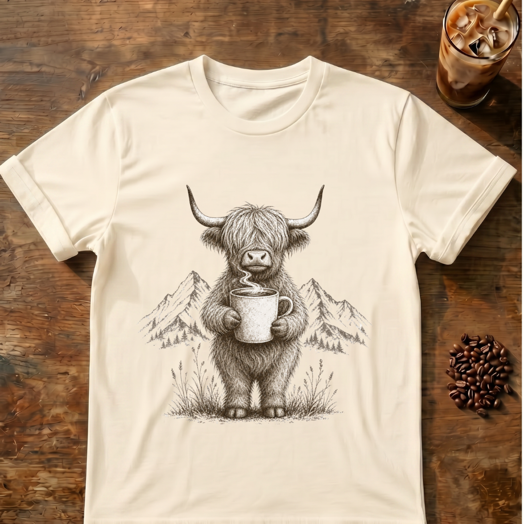 Highland Cow Coffee T-Shirt