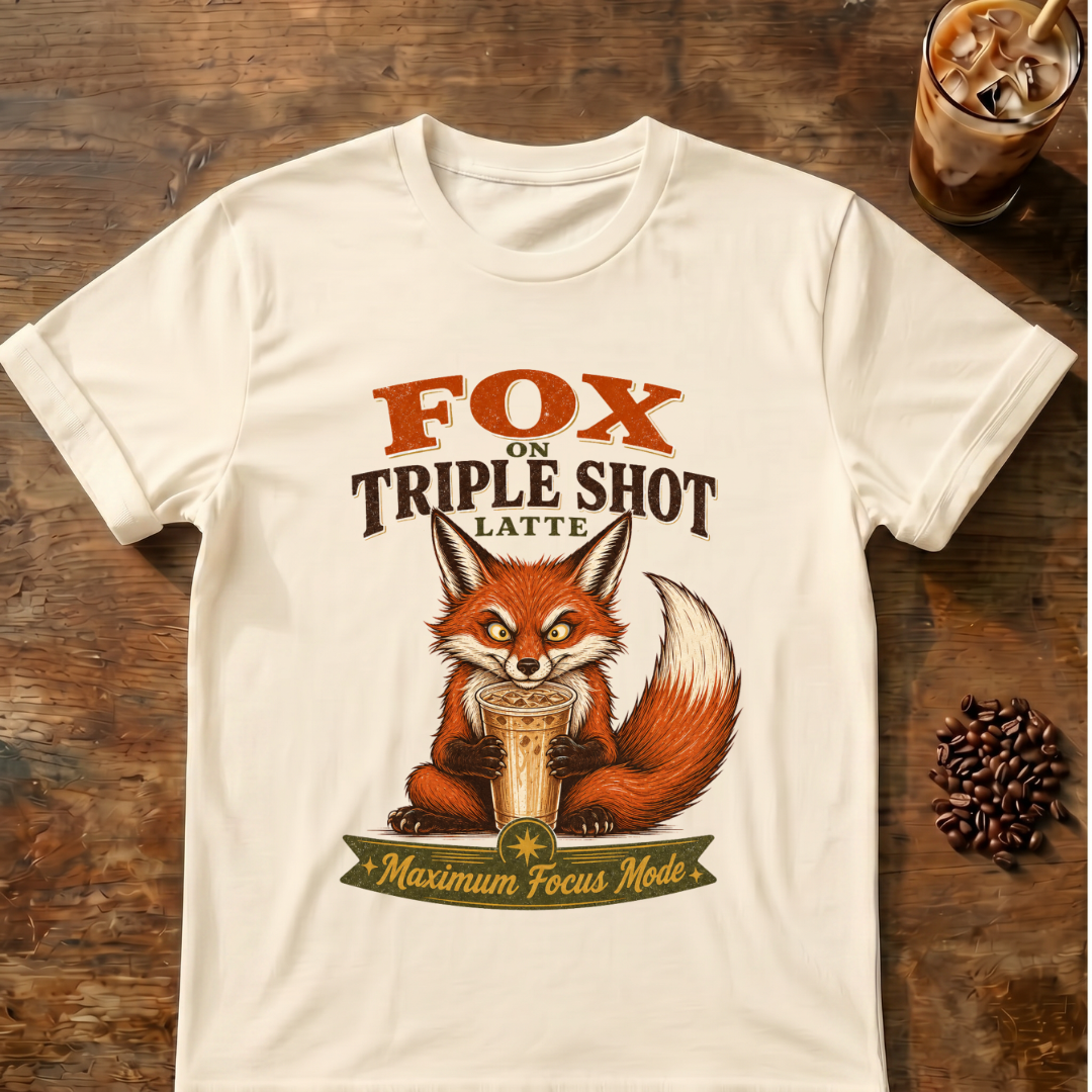 Fox on Triple Shot Latte T-Shirt