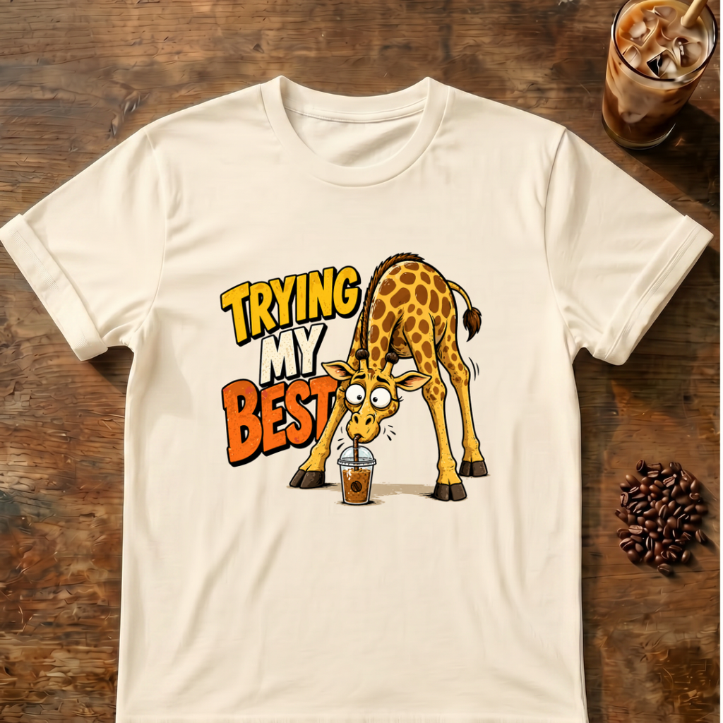 Trying My Best Giraffe T-Shirt