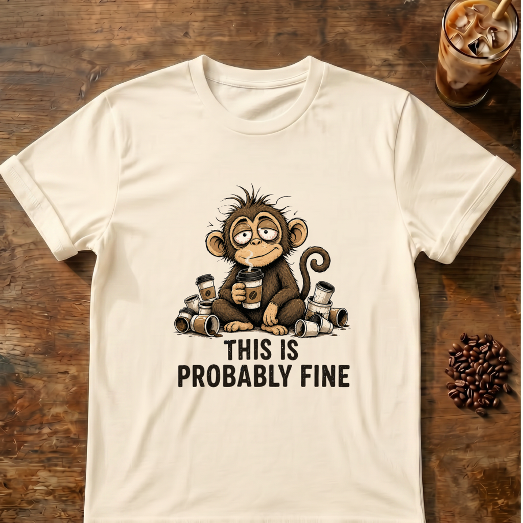 This Is Probably Fine Monkey T-Shirt