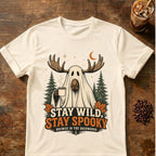 Moose coffee graphic for Stay Wild Stay Spooky Moose on natural T-shirt